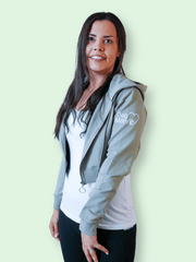 Dog Mom Crop Top Hoodie - Army Green 