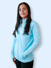 Dog Mom Essentials Full Zip Jacket - Blue 