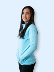 Dog Mom Essentials Full Zip Jacket - Blue 