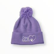 Dog Mom Bobble Beanie - Lilac