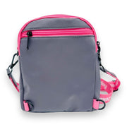 Dog Mom Bag - Grey and Pink 