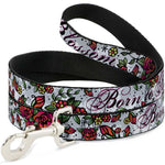 Dog Leash - Born to Blossom White