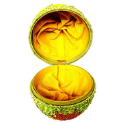 Kurt Adler 5-Inch Decorative Egg Container with Beads and Sequins