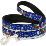 Dog Leash - Santa & Reindeers