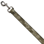 Dog Leash - Vivid Floral Collage2 Sepia