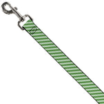 Dog Leash - Diagonal Stripes Pastel Greens