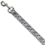 Dog Leash - Bugs Bunny Expressions Stacked White/Black/Gray