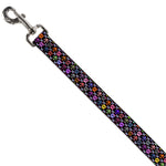 Dog Leash - Skull & Fleur-de-Lis Black/Multi Color